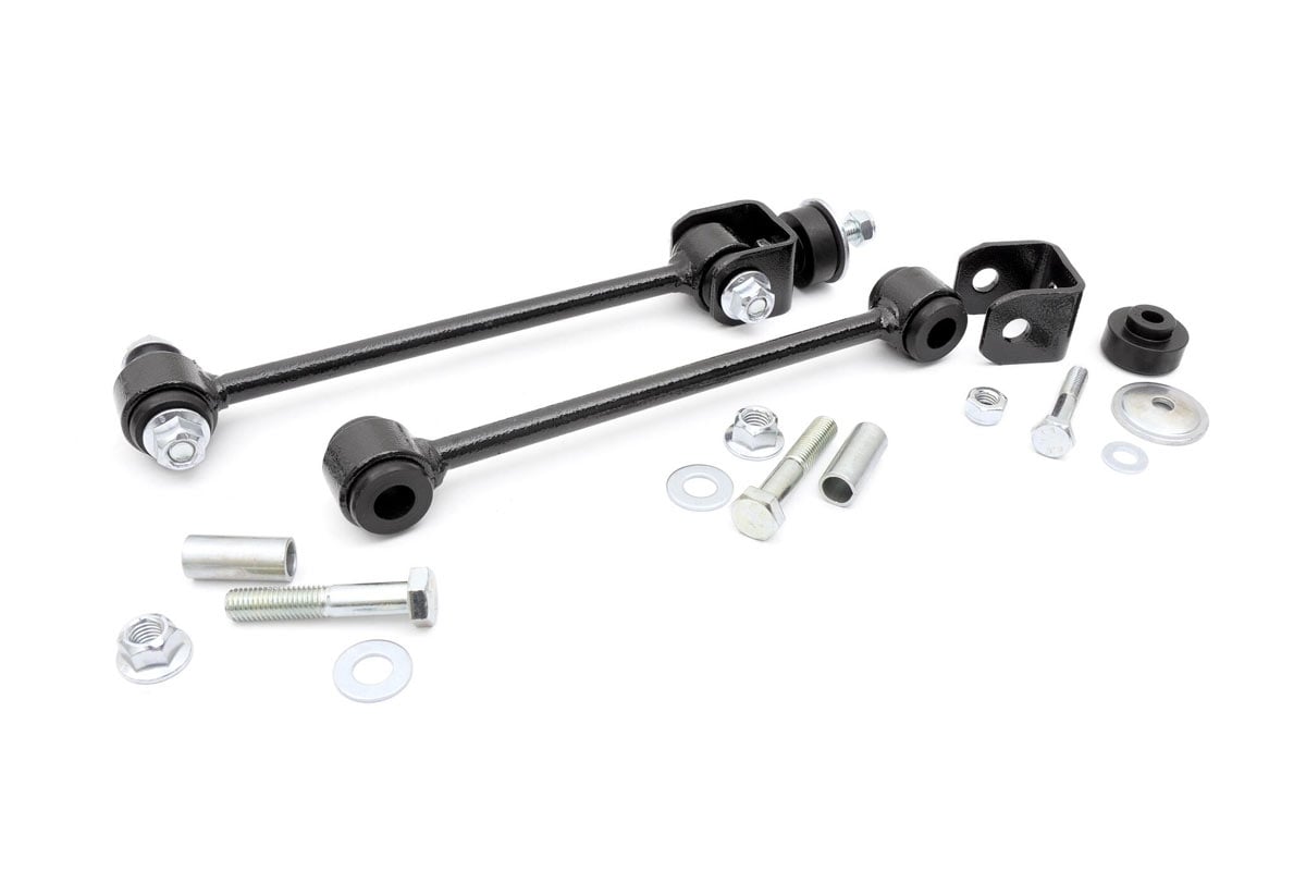 Ford F-350 Sway Bar Links - Rear - Rough Country - 4 Inch Lift - Black - '82-'85